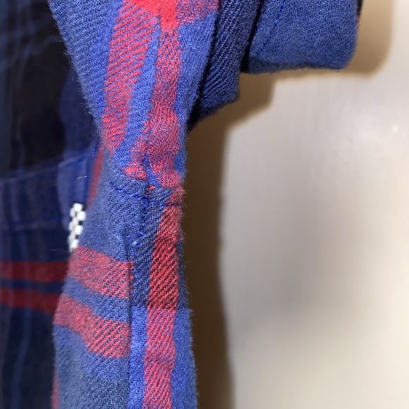 Vans Medium Blue Red Button Up Long Sleeve Casual Outdoors Shirt - Picture 8 of 13